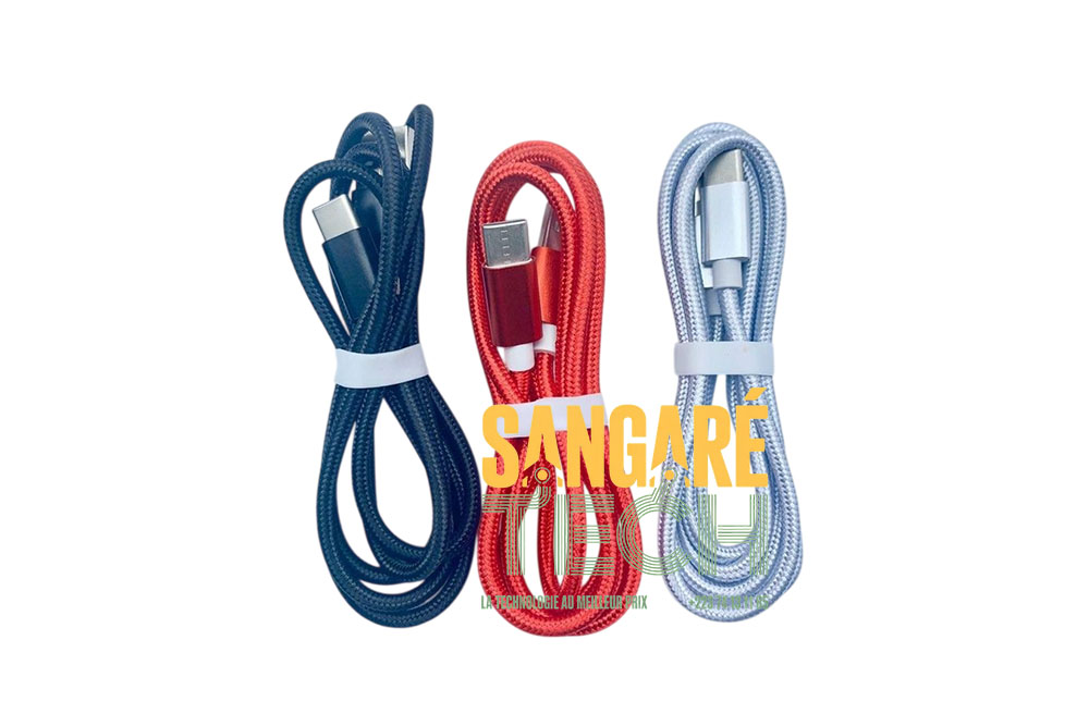 Câble de Charge USB Type-C Tressé Résistant