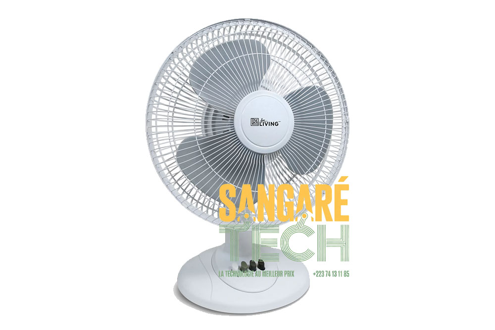Mini Ventilateur sur pied rechargeable - blanc
