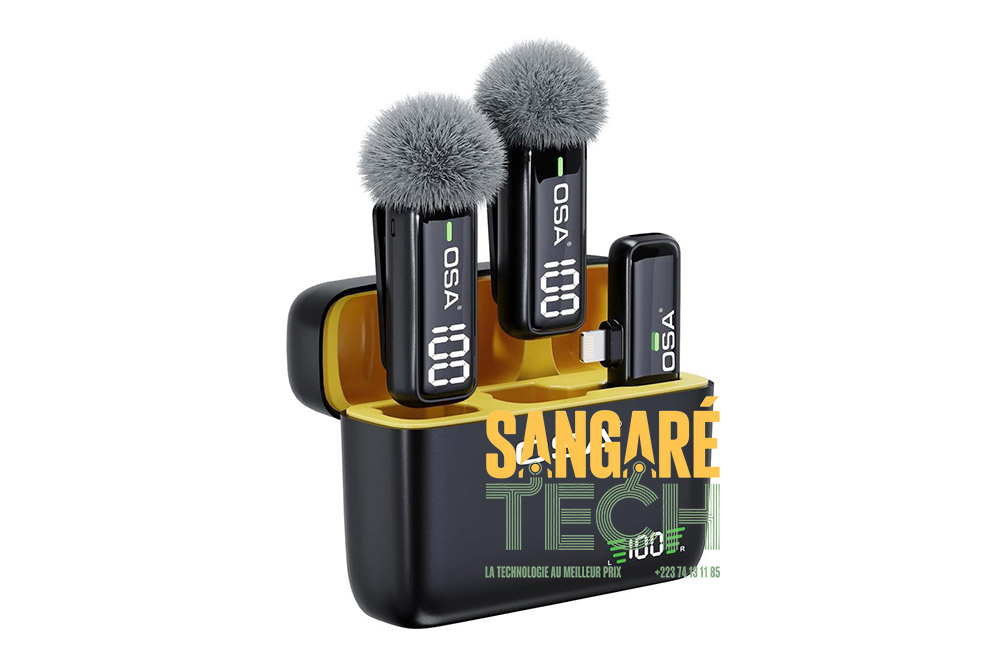 Microphone Sans Fil Double OSA – Rechargeable pour Smartphone